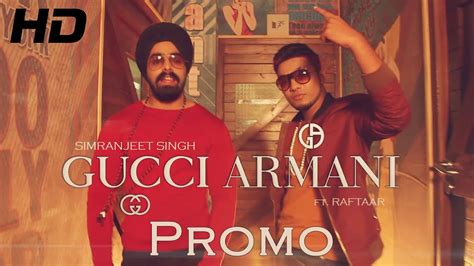 raftaar Gucci Armani song